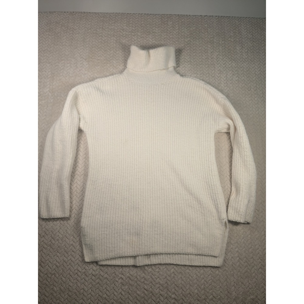 Abercrombie & Fitch Soft A&F Collection White‎ Knit Turtleneck Sweater XS